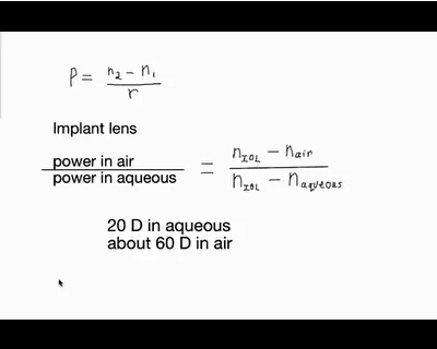 Optometry Equations 6. Geometric Optics: Movement of Objects, Beyond Thin-Lens Optics ...